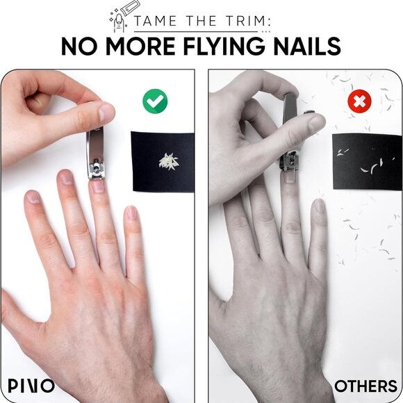 PIVO Clipper Scissor Hybrid - Professional Nail Clippers for Men and Women - Picture 4 of 7